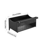 Sponge Holder for Kitchen Sink, Kitchen Sink Organizer Rustproof 304 Stainless Steel Detachable Dishcloth Rack Sink Caddy, Kitchen Sponge Holder Bathroom Organizer Brush Holder Storage XD_#Black