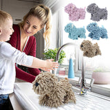 Hangable Towels Cute Dog Hand Towels, Highly Absorbent Kitchen Towels Soft Thicker Hand Towels for Bathroom Funny Cartoon Gifts for Women Kitchen Bathroom Decor, Blue Gray