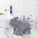 Hangable Towels Cute Dog Hand Towels, Highly Absorbent Kitchen Towels Soft Thicker Hand Towels for Bathroom Funny Cartoon Gifts for Women Kitchen Bathroom Decor, Blue Gray - Top-Down View
