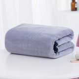 Extra Large Bath Towels, Soft Highly Absorbent Bath Towels Microfiber Velvet Towels Lightweight Quick Drying Towels for Bathroom Beach, Spa, Shower, Hotel-27.5×55.1"-Gray A_#Blue