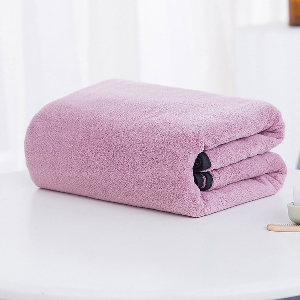 Extra Large Bath Towels, Soft Highly Absorbent Bath Towels Microfiber Velvet Towels Lightweight Quick Drying Towels for Bathroom Beach, Spa, Shower, Hotel-27.5×55.1"-Gray A_#Purple