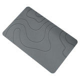 Stone Bath Mat, 16x24" Quick Drying Diatomaceous Earth Bath Mat Super Absorbent Non Slip Stone Bath Mats Washable Rug for Bathroom Floor Kitchen Shower Dark Gray