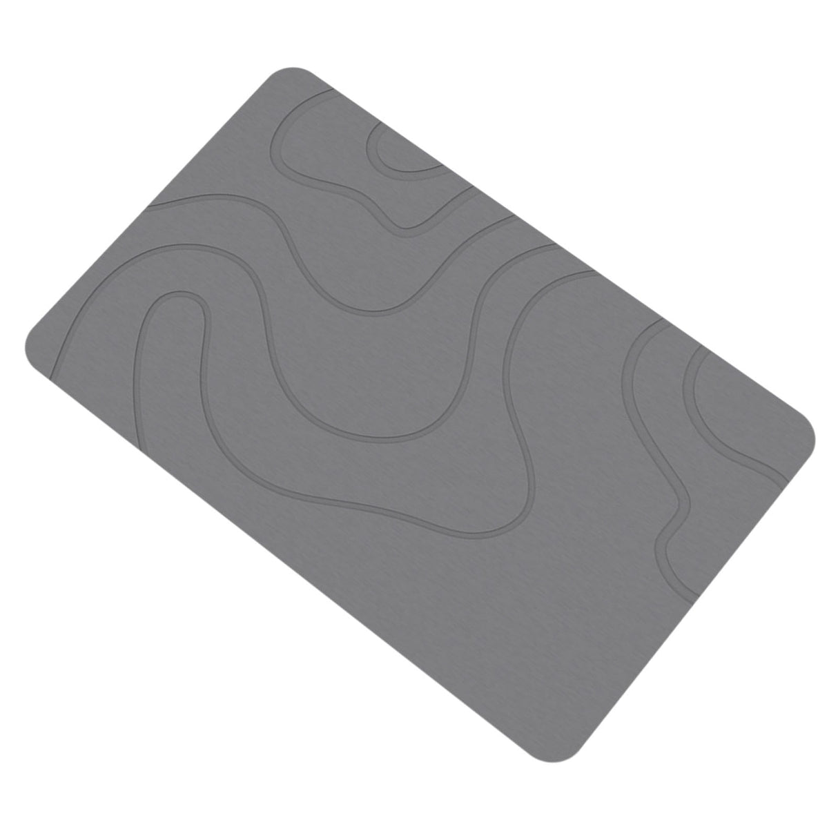 Stone Bath Mat, 16x24" Quick Drying Diatomaceous Earth Bath Mat Super Absorbent Non Slip Stone Bath Mats Washable Rug for Bathroom Floor Kitchen Shower, Dark Gray