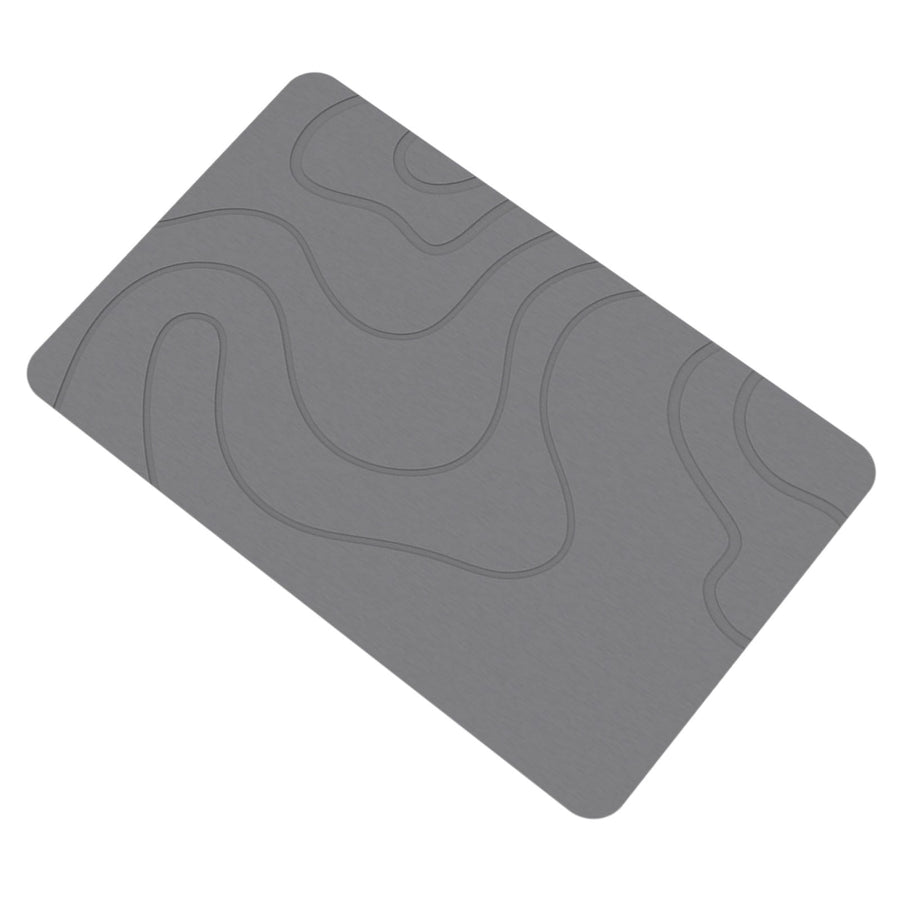 Stone Bath Mat, 16x24" Quick Drying Diatomaceous Earth Bath Mat Super Absorbent Non Slip Stone Bath Mats Washable Rug for Bathroom Floor Kitchen Shower, Dark Gray