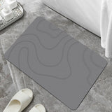 Stone Bath Mat, 16x24" Quick Drying Diatomaceous Earth Bath Mat Super Absorbent Non Slip Stone Bath Mats Washable Rug for Bathroom Floor Kitchen Shower, Dark Gray