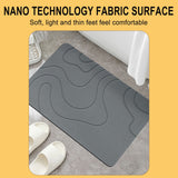 Stone Bath Mat, 16x24" Quick Drying Diatomaceous Earth Bath Mat Super Absorbent Non Slip Stone Bath Mats Washable Rug for Bathroom Floor Kitchen Shower, Dark Gray