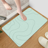 Stone Bath Mat, 16x24" Quick Drying Diatomaceous Earth Bath Mat Super Absorbent Non Slip Stone Bath Mats Washable Rug for Bathroom Floor Kitchen Shower, Dark Gray Green