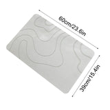 Stone Bath Mat, 16x24" Quick Drying Diatomaceous Earth Bath Mat Super Absorbent Non Slip Stone Bath Mats Washable Rug for Bathroom Floor Kitchen Shower, Dark Gray White