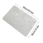 Stone Bath Mat, 16x24" Quick Drying Diatomaceous Earth Bath Mat Super Absorbent Non Slip Stone Bath Mats Washable Rug for Bathroom Floor Kitchen Shower, Dark Gray White