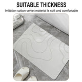 Stone Bath Mat, 16x24" Quick Drying Diatomaceous Earth Bath Mat Super Absorbent Non Slip Stone Bath Mats Washable Rug for Bathroom Floor Kitchen Shower, Dark Gray White