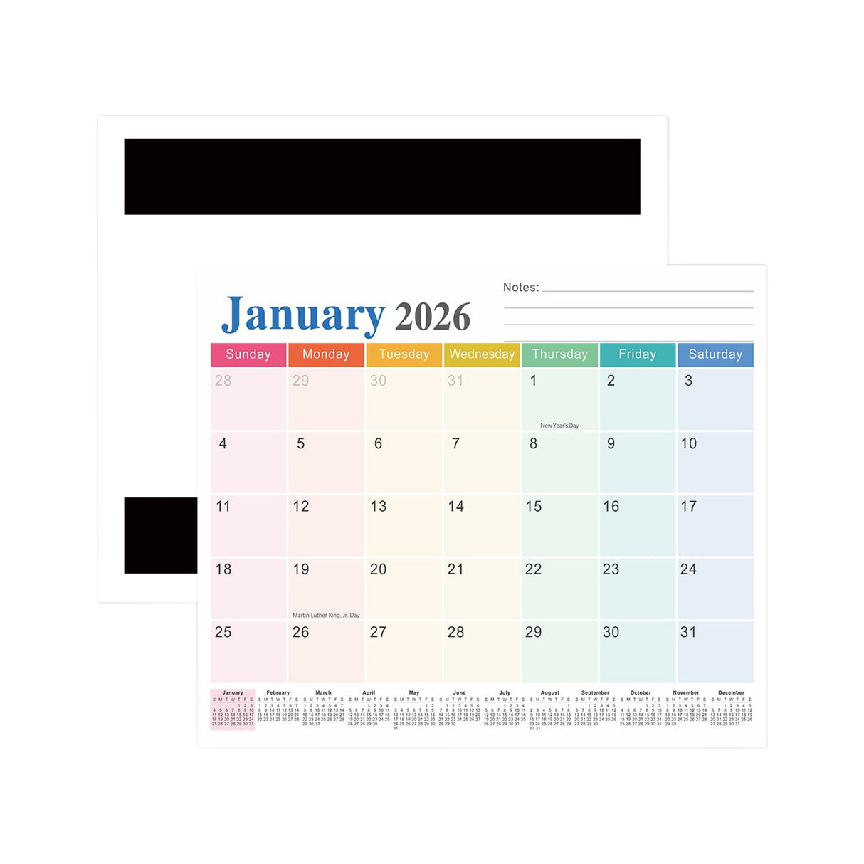 Magnetic Calendar for Refrigerator 2026-2027, 12x10" 18 Month Runs Monthly Fridge Calendar Magnet from Jan 2026 to Jun 2027 for Home School Office B