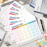 Magnetic Calendar for Refrigerator 2026-2027, 12x10" 18 Month Runs Monthly Fridge Calendar Magnet from Jan 2026 to Jun 2027 for Home School Office B