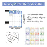 Magnetic Calendar for Refrigerator 2026-2027, 12x10" 18 Month Runs Monthly Fridge Calendar Magnet from Jan 2026 to Jun 2027 for Home School Office Blueberry
