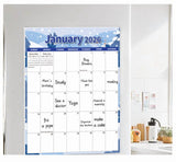 Magnetic Calendar for Refrigerator 2026-2027, 12x10