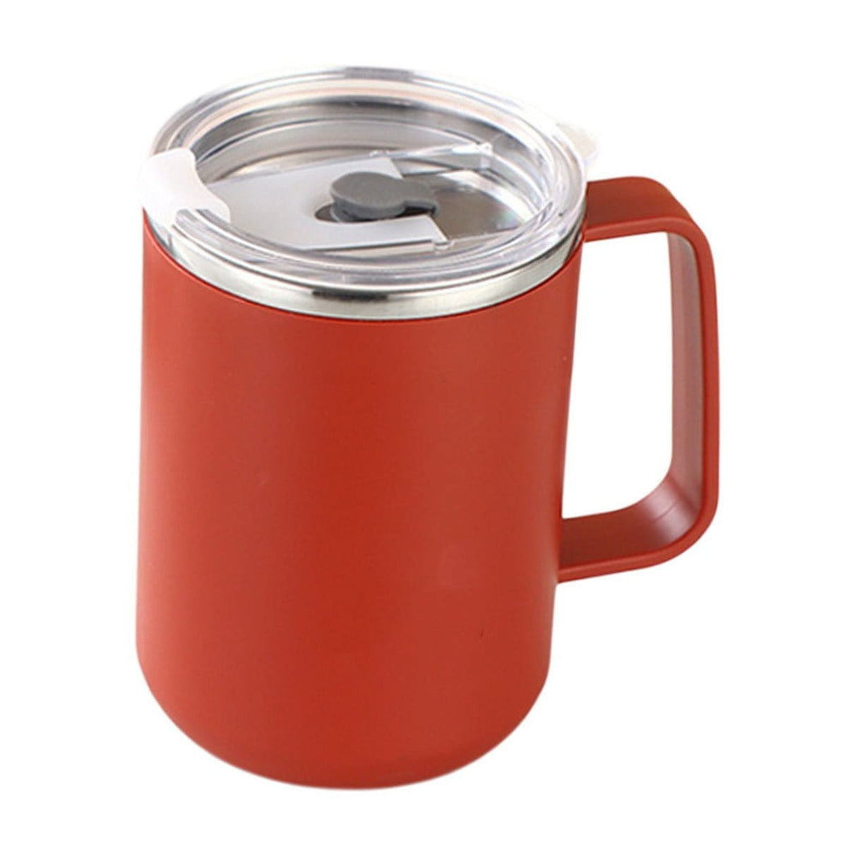 Insulated Coffee Mug, 20oz Stainless Steel Tumbler with Slider Lid Travel Coffee Cups with Handle for Camping Office Home,Y_#Red