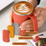 Insulated Coffee Mug, 20oz Stainless Steel Tumbler with Slider Lid Travel Coffee Cups with Handle for Camping Office Home,Y_#Red