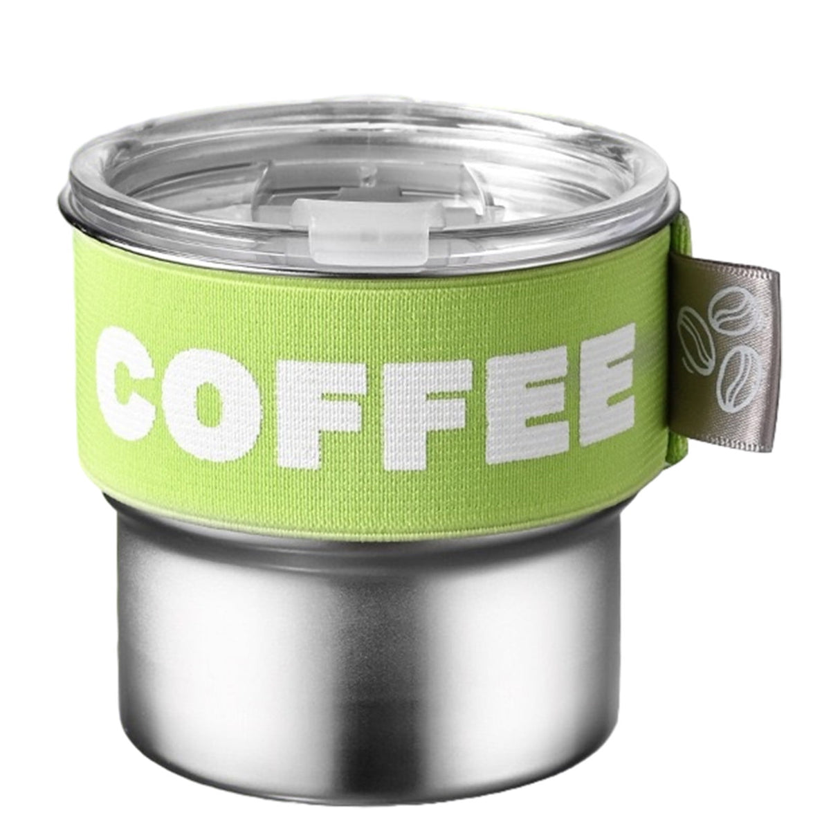 Insulated Coffee Mug, 20oz Stainless Steel Tumbler with Slider Lid Travel Coffee Cups with Handle for Camping Office Home,ZA_#Green