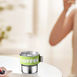 Insulated Coffee Mug, 20oz Stainless Steel Tumbler with Slider Lid Travel Coffee Cups with Handle for Camping Office Home,ZA_#Green