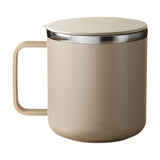 Insulated Coffee Mug, 20oz Stainless Steel Tumbler with Slider Lid Travel Coffee Cups with Handle for Camping Office Home,ZB_#Khaki