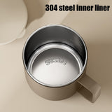 Insulated Coffee Mug, 20oz Stainless Steel Tumbler with Slider Lid Travel Coffee Cups with Handle for Camping Office Home,ZB_#Khaki