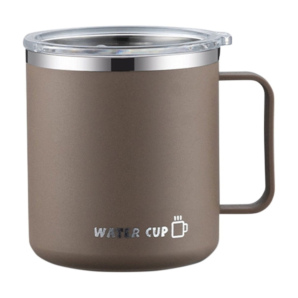 Insulated Coffee Mug, 20oz Stainless Steel Tumbler with Slider Lid Travel Coffee Cups with Handle for Camping Office Home,ZC_#Khaki