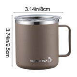 Insulated Coffee Mug, 20oz Stainless Steel Tumbler with Slider Lid Travel Coffee Cups with Handle for Camping Office Home,ZC_#Khaki