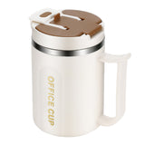 Insulated Coffee Mug, 20oz Stainless Steel Tumbler with Slider Lid Travel Coffee Cups with Handle for Camping Office Home,ZG_#Coffee - Front View