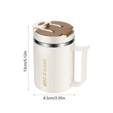 Insulated Coffee Mug, 20oz Stainless Steel Tumbler with Slider Lid Travel Coffee Cups with Handle for Camping Office Home,ZG_#Coffee - Side View