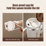 Insulated Coffee Mug, 20oz Stainless Steel Tumbler with Slider Lid Travel Coffee Cups with Handle for Camping Office Home,ZG_#Coffee - 45-Degree Angle