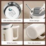 Insulated Coffee Mug, 20oz Stainless Steel Tumbler with Slider Lid Travel Coffee Cups with Handle for Camping Office Home,ZG_#Gray