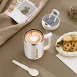 Insulated Coffee Mug, 20oz Stainless Steel Tumbler with Slider Lid Travel Coffee Cups with Handle for Camping Office Home,ZG_#Gray