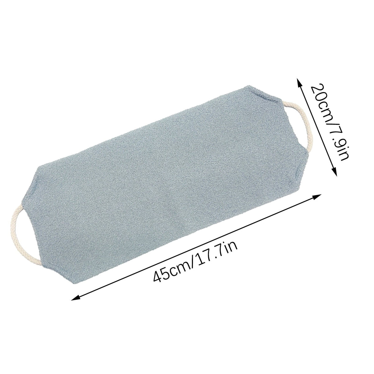 Exfoliating Back Scrubber with Handles, 17.7 Inch Double-Sided Back Exfoliator Body Scrub Towel, Exfoliating Washcloth Bath Tool for Use in Shower, Back Washer to Clean Your Skin for Women Gray