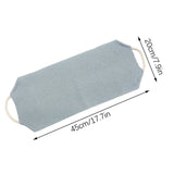 Exfoliating Back Scrubber with Handles, 17.7 Inch Double-Sided Back Exfoliator Body Scrub Towel, Exfoliating Washcloth Bath Tool for Use in Shower, Back Washer to Clean Your Skin for Women Gray - Front View