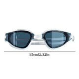 Large Frame Swim Goggles for Adults - Electroplated Anti-Fog HD Myopia Swimming Goggles with Adjustable Nose Cover, Leak-Proof Seal for Men & Women, Pool & Open Water by 15_Anti-Glare Swimming Goggles Adult_BU - Top-Down View