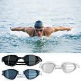 Large Frame Swim Goggles for Adults - Electroplated Anti-Fog HD Myopia Swimming Goggles with Adjustable Nose Cover, Leak-Proof Seal for Men & Women, Pool & Open Water by 16_Premium Swim Goggles Bundle Set_WH