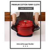 4 Pack Pot Holders for Kitchen Heat Resistant Pot Holders Sets Oven Hot Pads Terry Cloth Pot Holders for Cooking Baking(7