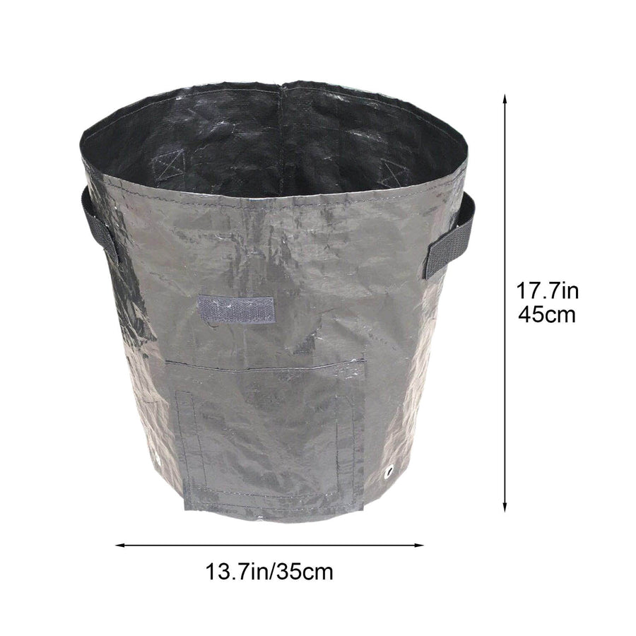 34x35cm Potato Grow Bag with Side Window & Handles 14" x 18" Black#3