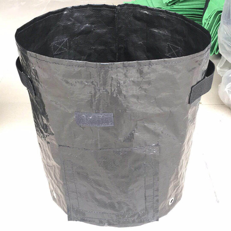 34x35cm Potato Grow Bag with Side Window & Handles 14" x 18" Black#3