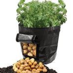 34x35cm Potato Grow Bag with Side Window & Handles 14" x 20" Orange#4
