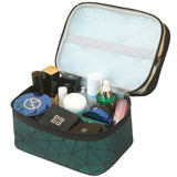 Meiyuuo Makeup Bag Cosmetic Bag Travelling Double Layer Make Up Bag Organizer Medium Case for Women Girls Reusable Toiletry Bags(Blue) Green