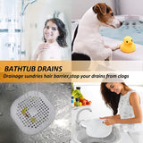 2 PackHair Catcher,Square Hair Drain Cover for Shower Silicone Hair Stopper with Suction Cup,Easy to Install Suit for Bathroom,Bathtub,Kitchen (Grey) - Front View