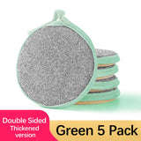Sponges Kitchen Multi-Purpose,5Pc Non-Scratch Sponges for Cleaning, Along with Heavy Duty Scrubbing Power - Reusable Double-Sided Dish Sponge for Dishes, Pots and Pans Green
