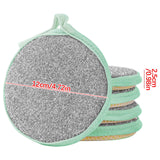 Sponges Kitchen Multi-Purpose,5Pc Non-Scratch Sponges for Cleaning, Along with Heavy Duty Scrubbing Power - Reusable Double-Sided Dish Sponge for Dishes, Pots and Pans Green - Side View