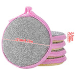 Sponges Kitchen Multi-Purpose,5Pc Non-Scratch Sponges for Cleaning, Along with Heavy Duty Scrubbing Power - Reusable Double-Sided Dish Sponge for Dishes, Pots and Pans Pink