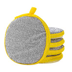 Sponges Kitchen Multi-Purpose,5Pc Non-Scratch Sponges for Cleaning, Along with Heavy Duty Scrubbing Power - Reusable Double-Sided Dish Sponge for Dishes, Pots and Pans Yellow