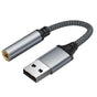 Usb To 3.5Mm Jack Audio Adapter,External Sound Card Usb-A To Audio Jack