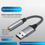 Usb To 3.5Mm Jack Audio Adapter,External Sound Card Usb-A To Audio Jack
