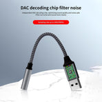 Usb To 3.5Mm Jack Audio Adapter,External Sound Card Usb-A To Audio Jack