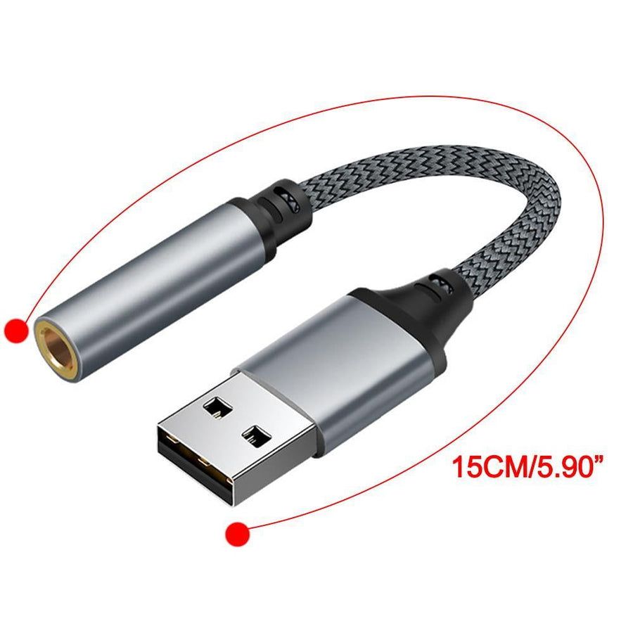 Usb To 3.5Mm Jack Audio Adapter,External Sound Card Usb-A To Audio Jack