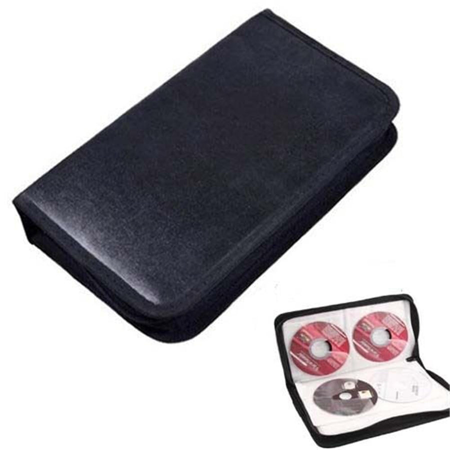 80 Portable Cd Disc Dvd / Vcd / Case Storage Bag Zipper O4B1